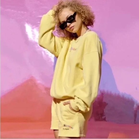 Daydreamer Pants - NWT Daydreamer Ransom Note High Frequency Boyfriend Sweat Shorts